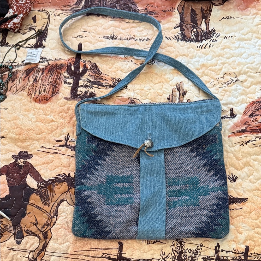 Blue and Gray Women's Bag